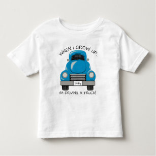 T-shirt Pour Les Tous Petits Chemise personnalisée par camion bleu
