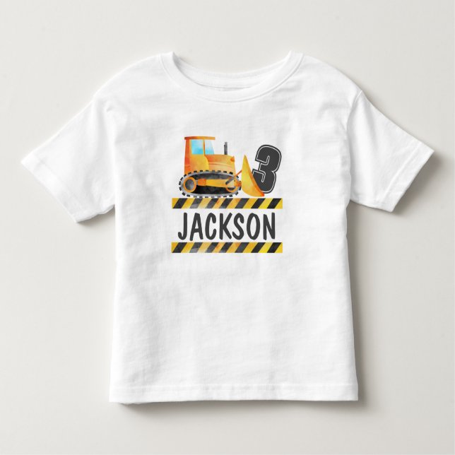 T-shirt Pour Les Tous Petits Chemise pour enfants de construction personnalisée (Devant)