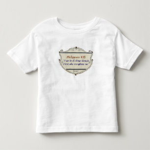 T-shirt Pour Les Tous Petits Chemise pour tout-petit Bouclier Philippiens 4:13