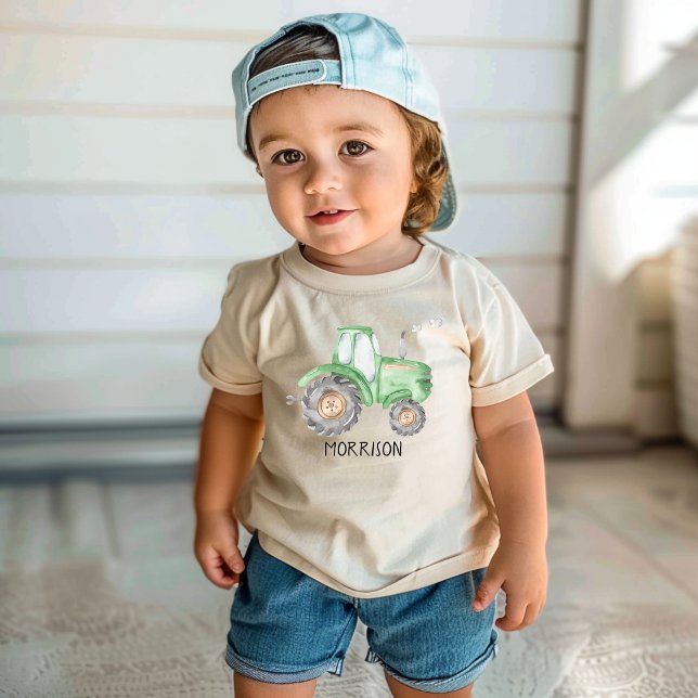 T-shirt Pour Les Tous Petits Chemise pour tout-petit tracteur vert (Créateur téléchargé)