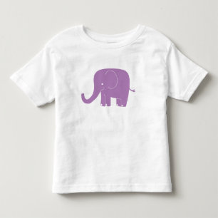 T-shirt Pour Les Tous Petits Chemise pourpre d'enfant en bas âge d'éléphant