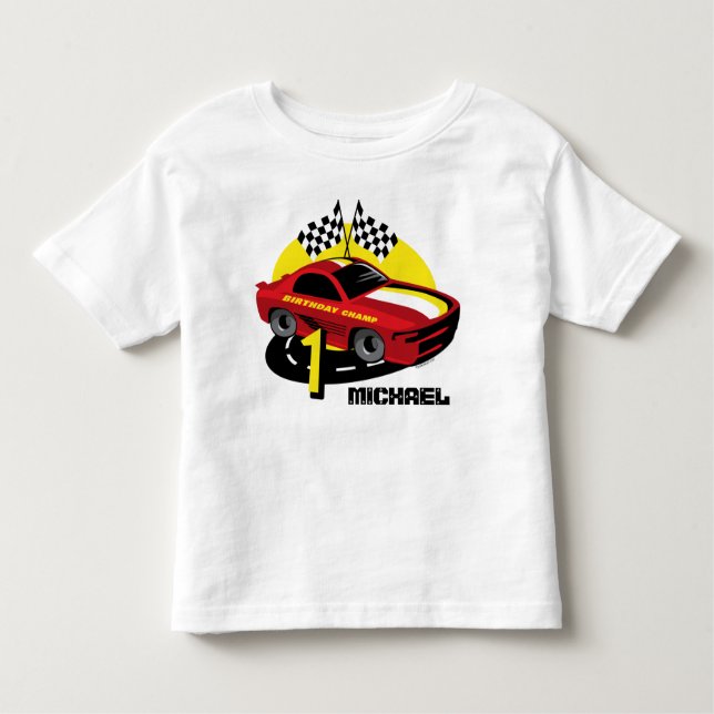 T-shirt Pour Les Tous Petits Chemise Race 1er Anniversaire (Devant)