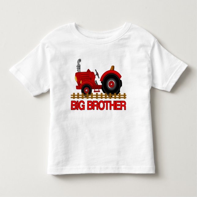 T-shirt Pour Les Tous Petits Chemise rouge Big Brother faire-part mignonne (Devant)