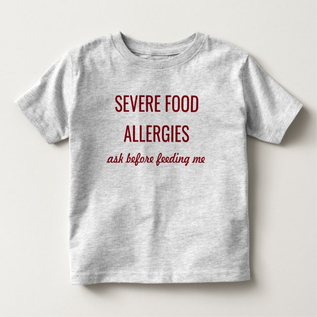 T-shirt Pour Les Tous Petits Chemise vigilante Médicale d'allergies (Devant)