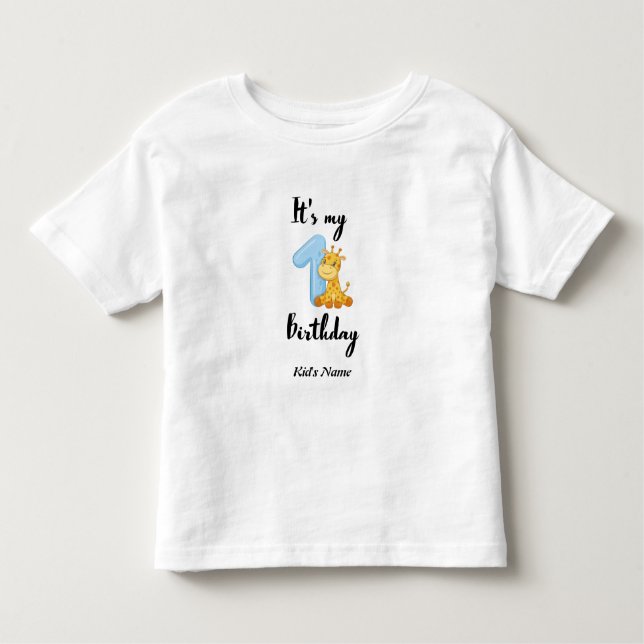 T-shirt Pour Les Tous Petits Chemises d'anniversaire personnalisées (Devant)