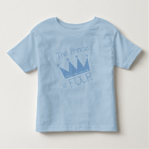 T-shirt Pour Les Tous Petits Chemises et cadeaux Prince Crown 4th Birthday