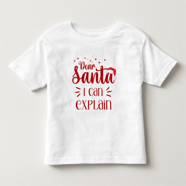 T-shirt Pour Les Tous Petits Cher Père Noël drôle Noël Unisex (Devant)