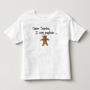 T-shirt Pour Les Tous Petits Cher Père Noël, Je Peux Expliquer