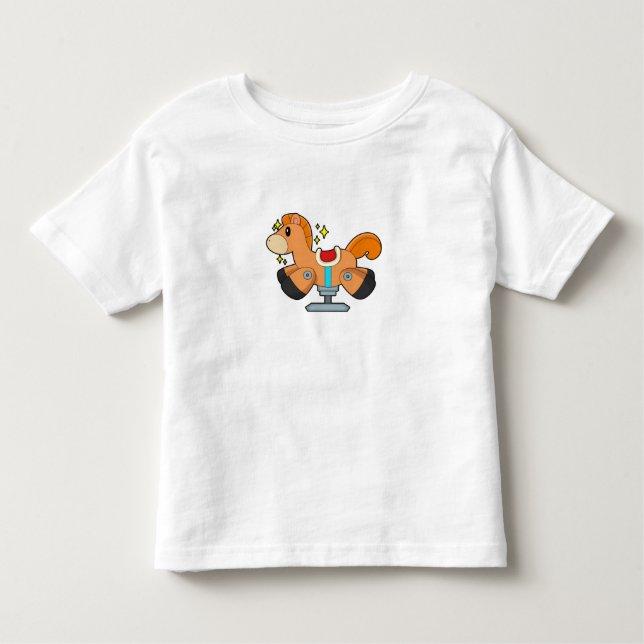 T-shirt Pour Les Tous Petits Cheval à bascule (Devant)