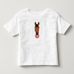 T-shirt Pour Les Tous Petits Cheval avec Donut