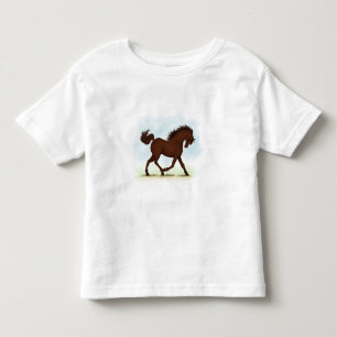 T-shirt Pour Les Tous Petits Cheval Brown de châtaigne Equestre