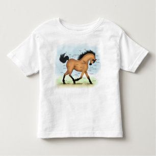 T-shirt Pour Les Tous Petits Cheval Buckskin Education Equine Anatomie