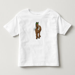 T-shirt Pour Les Tous Petits Cheval comme coureur avec serviette