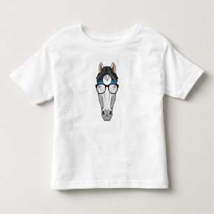 T-shirt Pour Les Tous Petits Cheval comme docteur avec lunettes