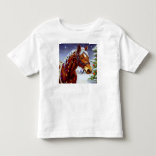 T-shirt Pour Les Tous Petits Cheval de Noël 3