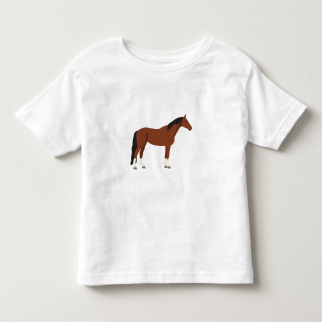 T-shirt Pour Les Tous Petits Cheval Design (Devant)