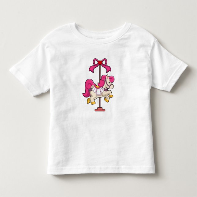 T-shirt Pour Les Tous Petits Cheval en cheval de carrousel.PNG (Devant)