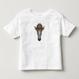 T-shirt Pour Les Tous Petits Cheval en cowboy avec chapeau