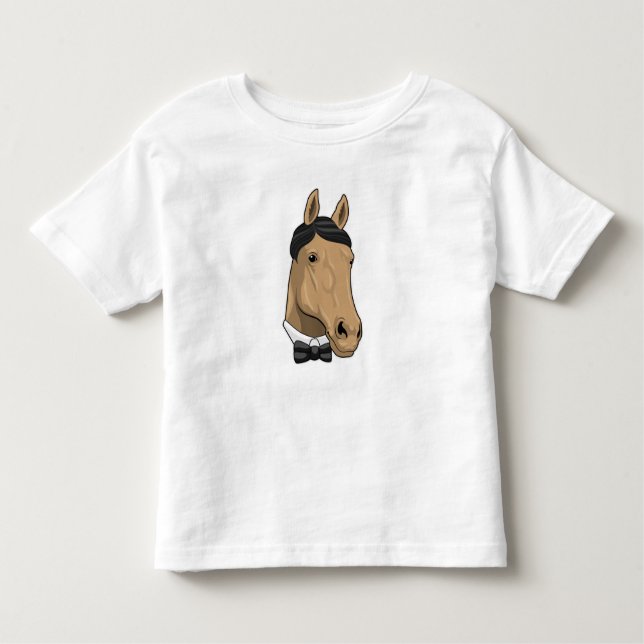 T-shirt Pour Les Tous Petits Cheval en gentleman avec nœud papillon (Devant)