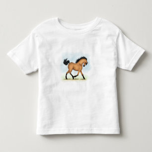 T-shirt Pour Les Tous Petits Cheval équestre en peau de boule