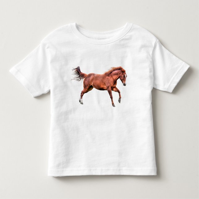 T-shirt Pour Les Tous Petits Cheval Red Dun Spiritué Coureur Cantering Jouer (Devant)