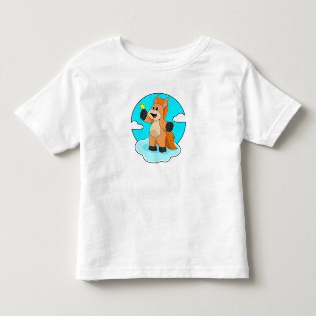 T-shirt Pour Les Tous Petits Cheval sur Nuages (Devant)