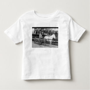 T-shirt Pour Les Tous Petits Cheval tirant la photographie de chariot de la