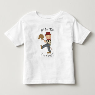 T-shirt Pour Les Tous Petits Chevauche-les Cowboy (Cheveux Blonds)