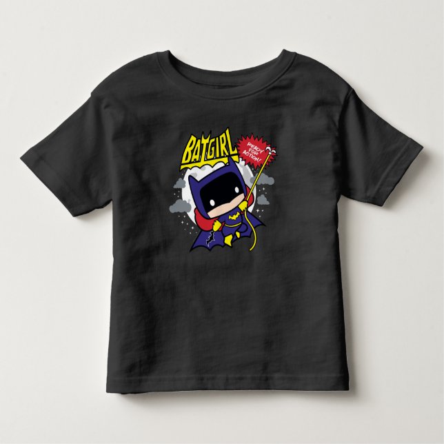T-shirt Pour Les Tous Petits Chibi Batgirl Prêt Pour L'Action (Devant)
