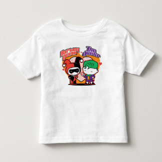 T-shirt Pour Les Tous Petits Chibi Harley Quinn & Chibi Joker Coeurs