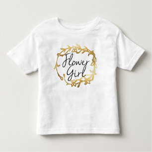 T-shirt Pour Les Tous Petits Chic Golden Floral   Fleur fille
