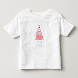 T-shirt Pour Les Tous Petits Chic Whimsical Pink Cake Girl's 3rd Birthday Party