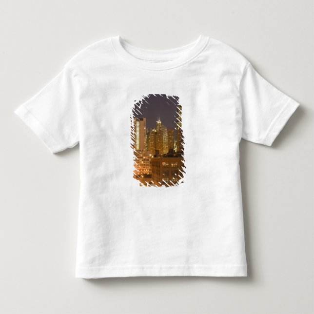 T-shirt Pour Les Tous Petits Chicago, Illinois, Skyline depuis West Loop à (Devant)