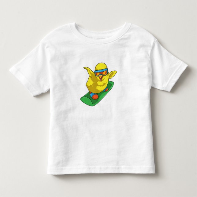 T-shirt Pour Les Tous Petits Chick Snowboard Snowboard (Devant)