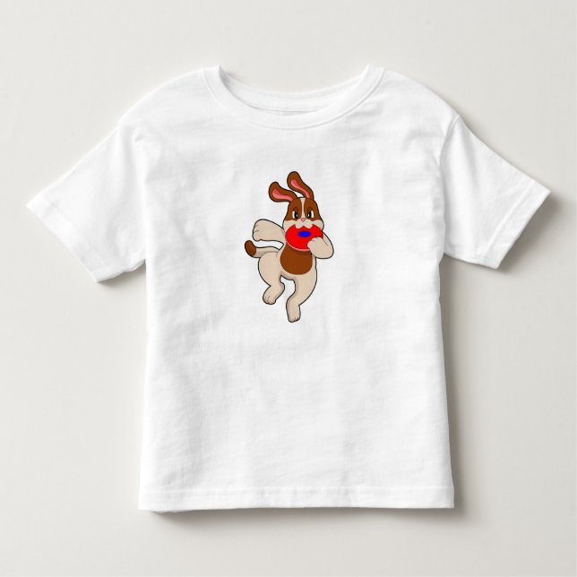 T-shirt Pour Les Tous Petits Chien à jouer (Devant)