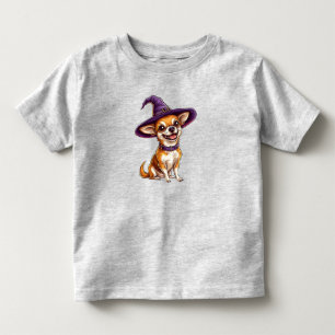 T-shirt Pour Les Tous Petits Chien adorable portant un chapeau de magicien viol
