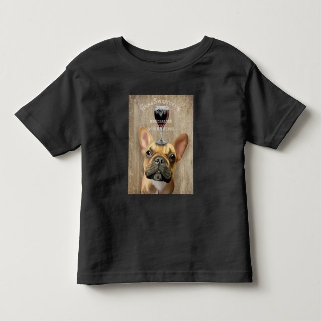T-shirt Pour Les Tous Petits Chien Au Vin, Chien de taule français (Devant)