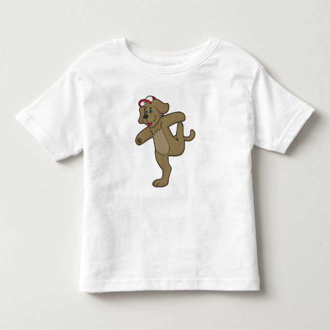 T-shirt Pour Les Tous Petits Chien au Yoga Fitness (Devant)