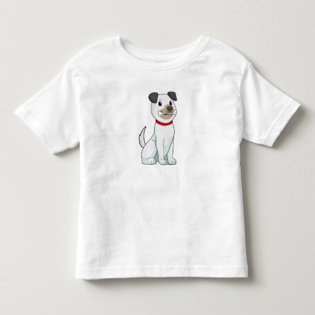 T-shirt Pour Les Tous Petits Chien avec os (Devant)
