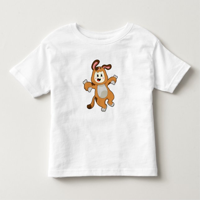 T-shirt Pour Les Tous Petits Chien avec os comme lapin (Devant)