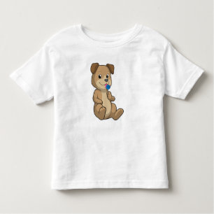 T-shirt Pour Les Tous Petits Chien avec sucré Lollipop