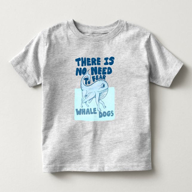 T-shirt Pour Les Tous Petits Chien baleine créature drôle (Devant)