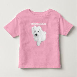 T-shirt Pour Les Tous Petits Chien chiot maltais le plus mignon