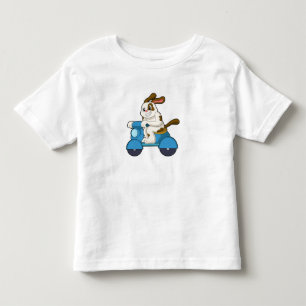 T-shirt Pour Les Tous Petits Chien comme Biker avec Scooter.PNG