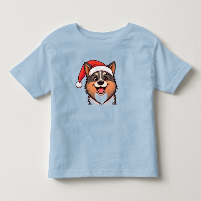 T-shirt Pour Les Tous Petits Chien de Noël (Devant)