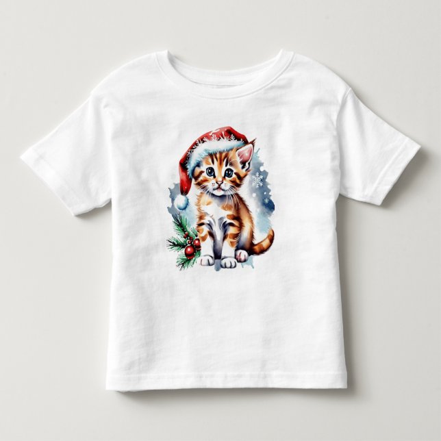 T-shirt Pour Les Tous Petits Chien de Noël mignon (Devant)