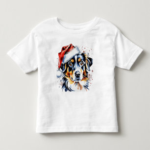 T-shirt Pour Les Tous Petits Chien de Noël mignon