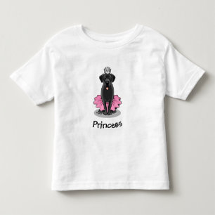 T-shirt Pour Les Tous Petits Chien drôle Ballet Princesse Lab noir Retriever