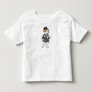 T-shirt Pour Les Tous Petits Chien en marié avec ruban