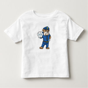 T-shirt Pour Les Tous Petits Chien en policier avec uniforme